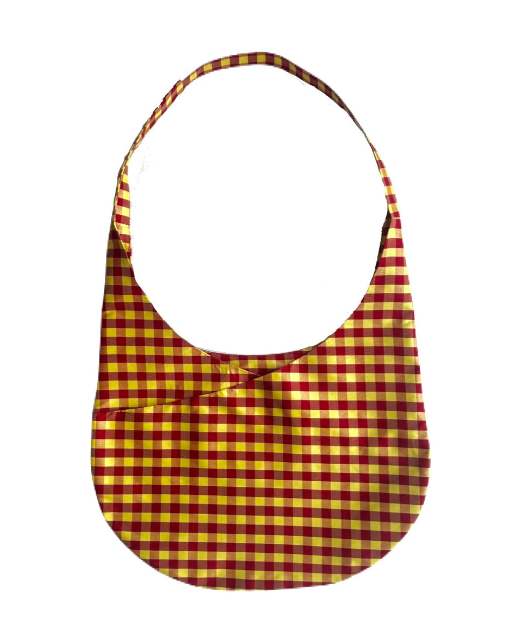 HOBO CROSSBODY BAG IN GINGHAM RED YELLOW