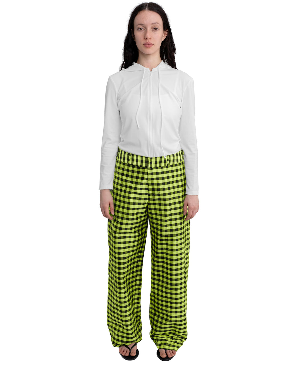 COA NYC | EVERYONE PANT IN GINGHAM LIME