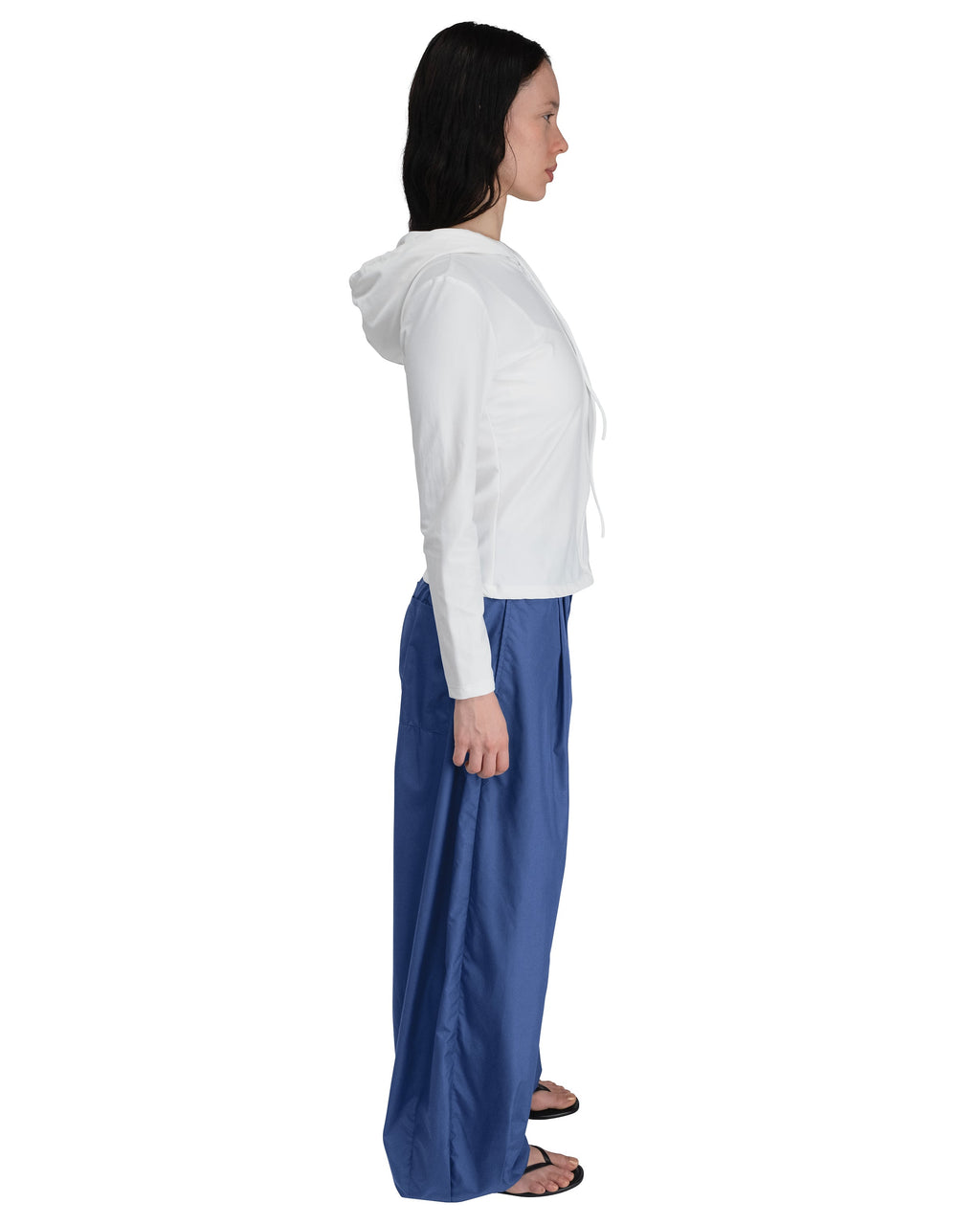 COA NYC | FITTED HOODIE IN WHITE SPANDEX