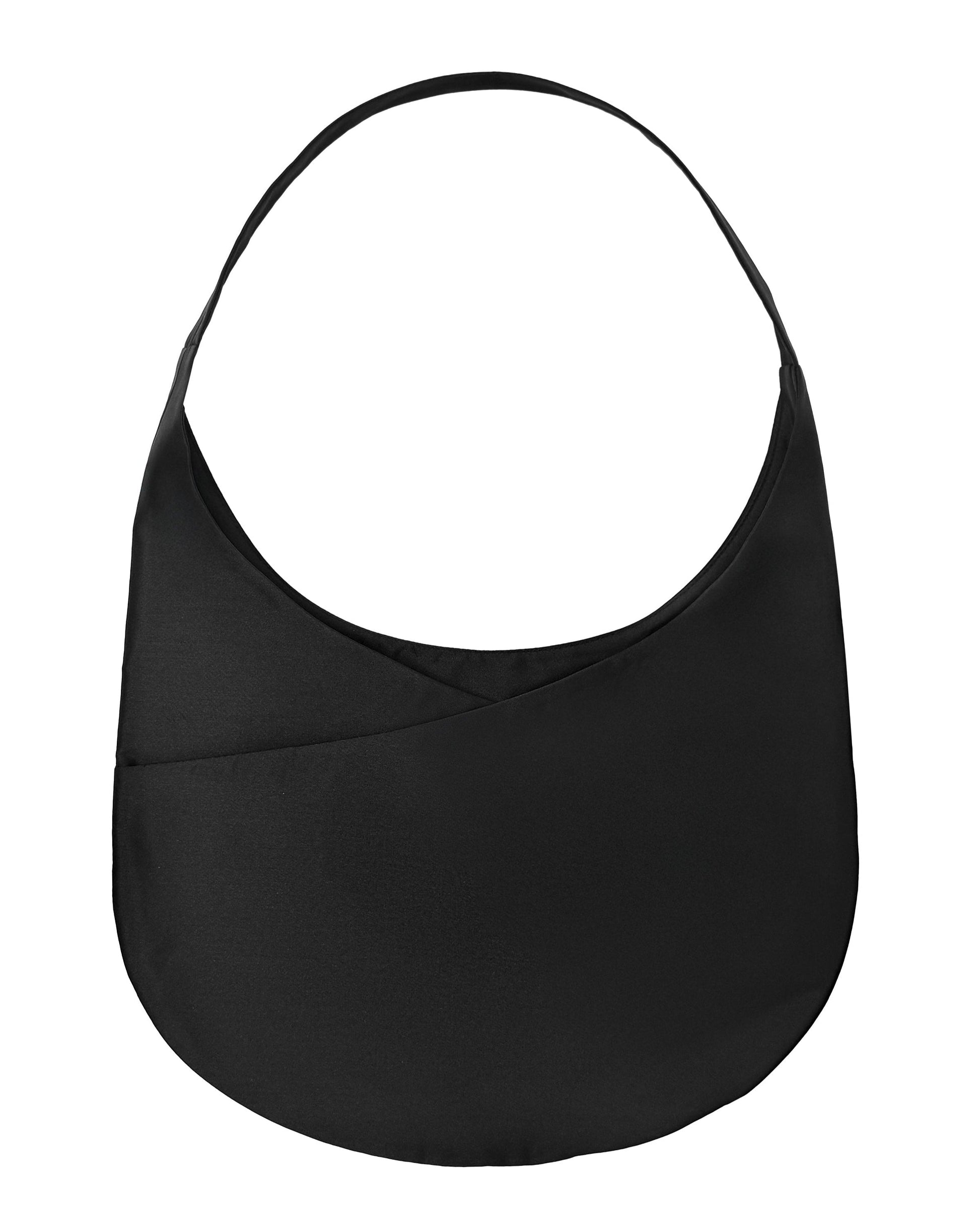 COA NYC | HOBO CROSSBODY BAG IN BLACK SILK