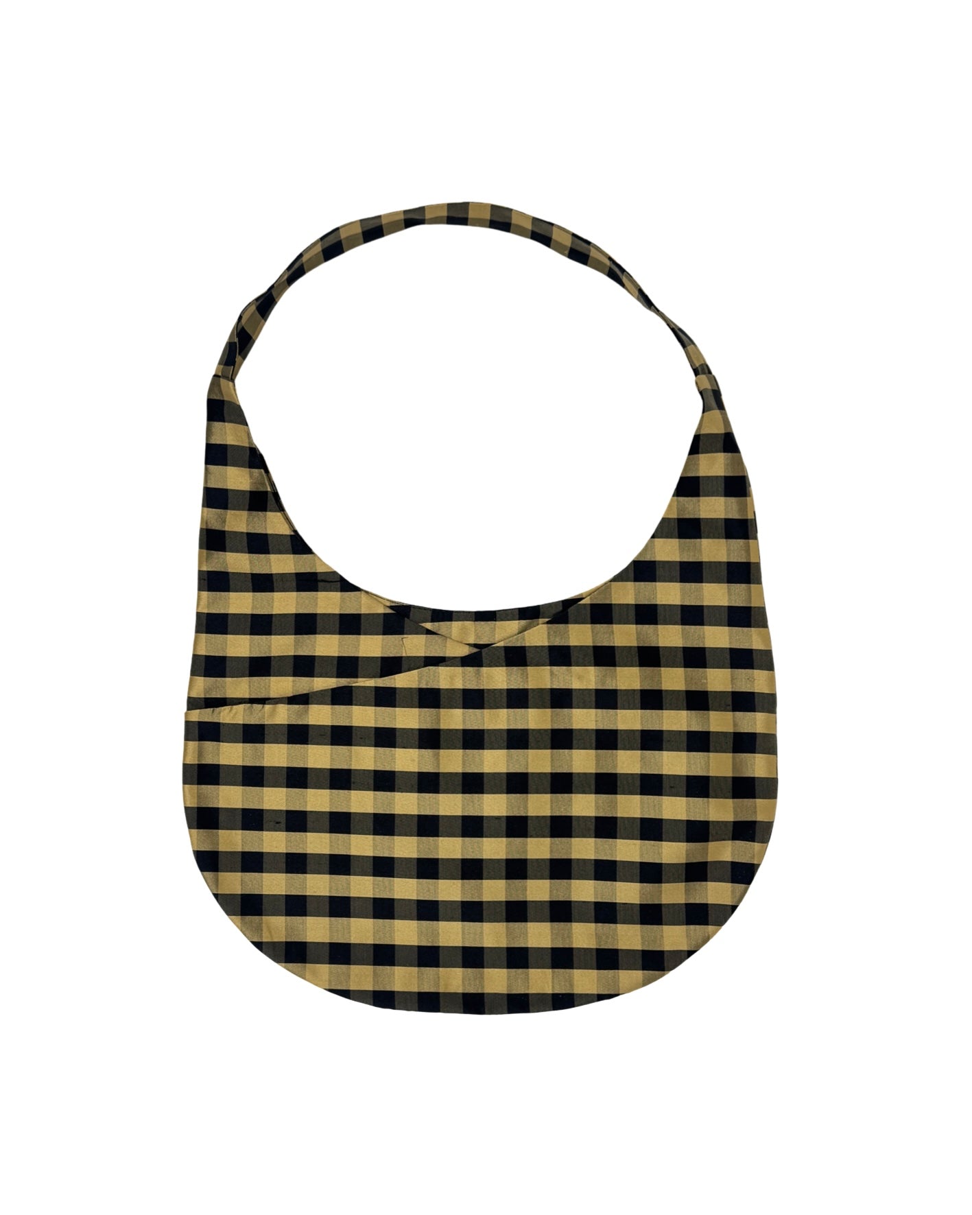 HOBO MINI BAG IN GINGHAM BLACK GOLD