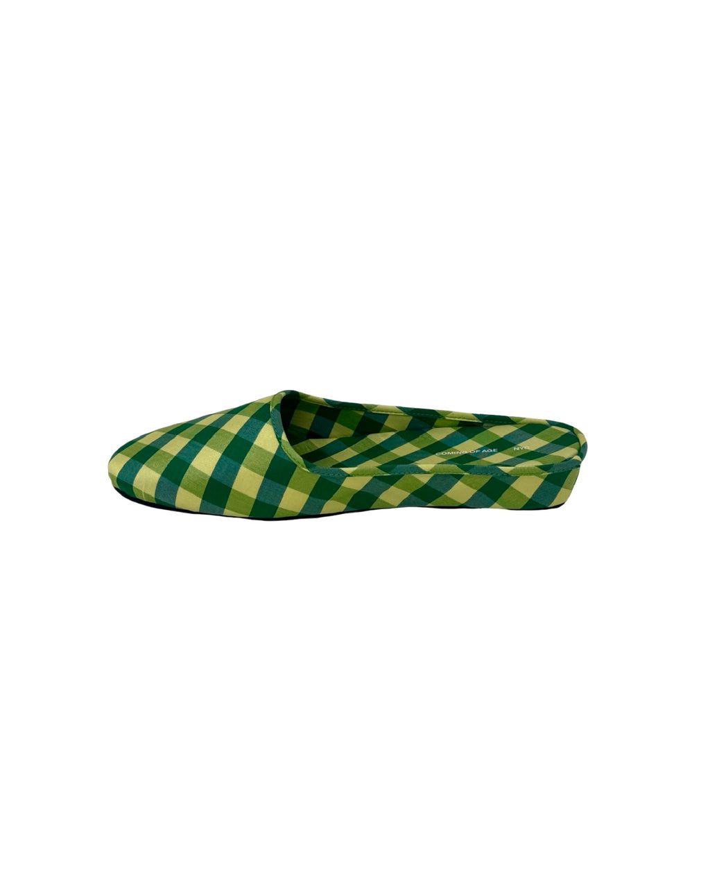 Gingham Green Yellow Slides