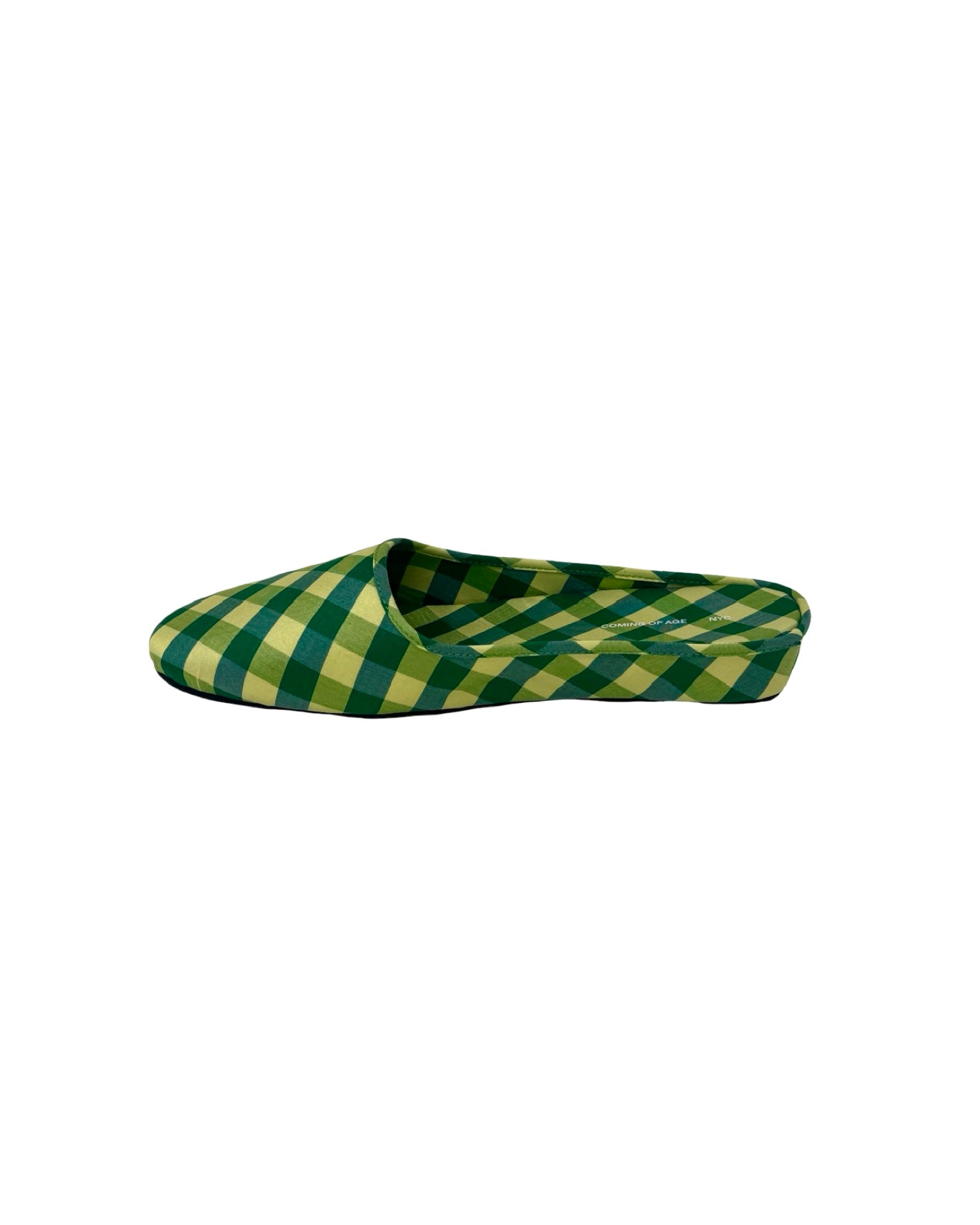 Gingham Green Yellow Slides
