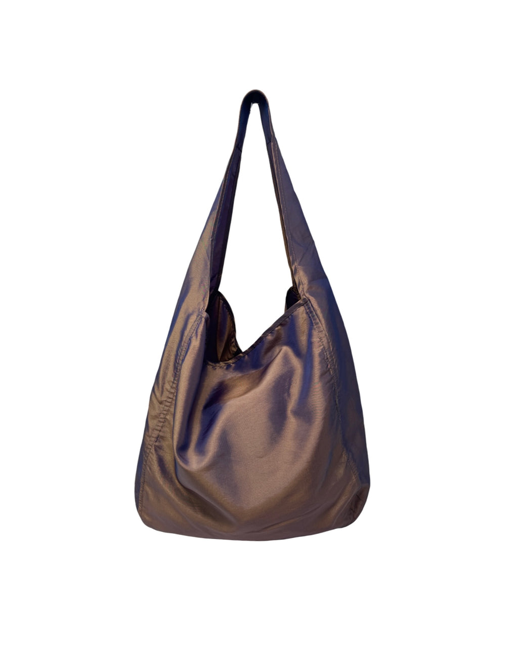 COMPACT TOTE IN COPPER TAFFETA