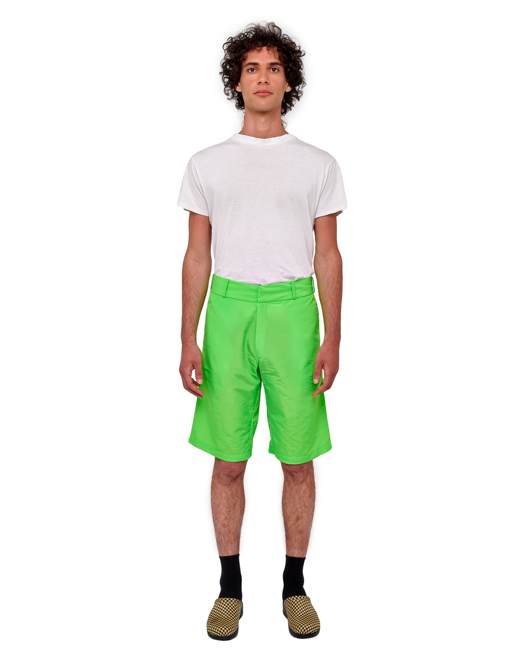 Shorts In Lime Nylon