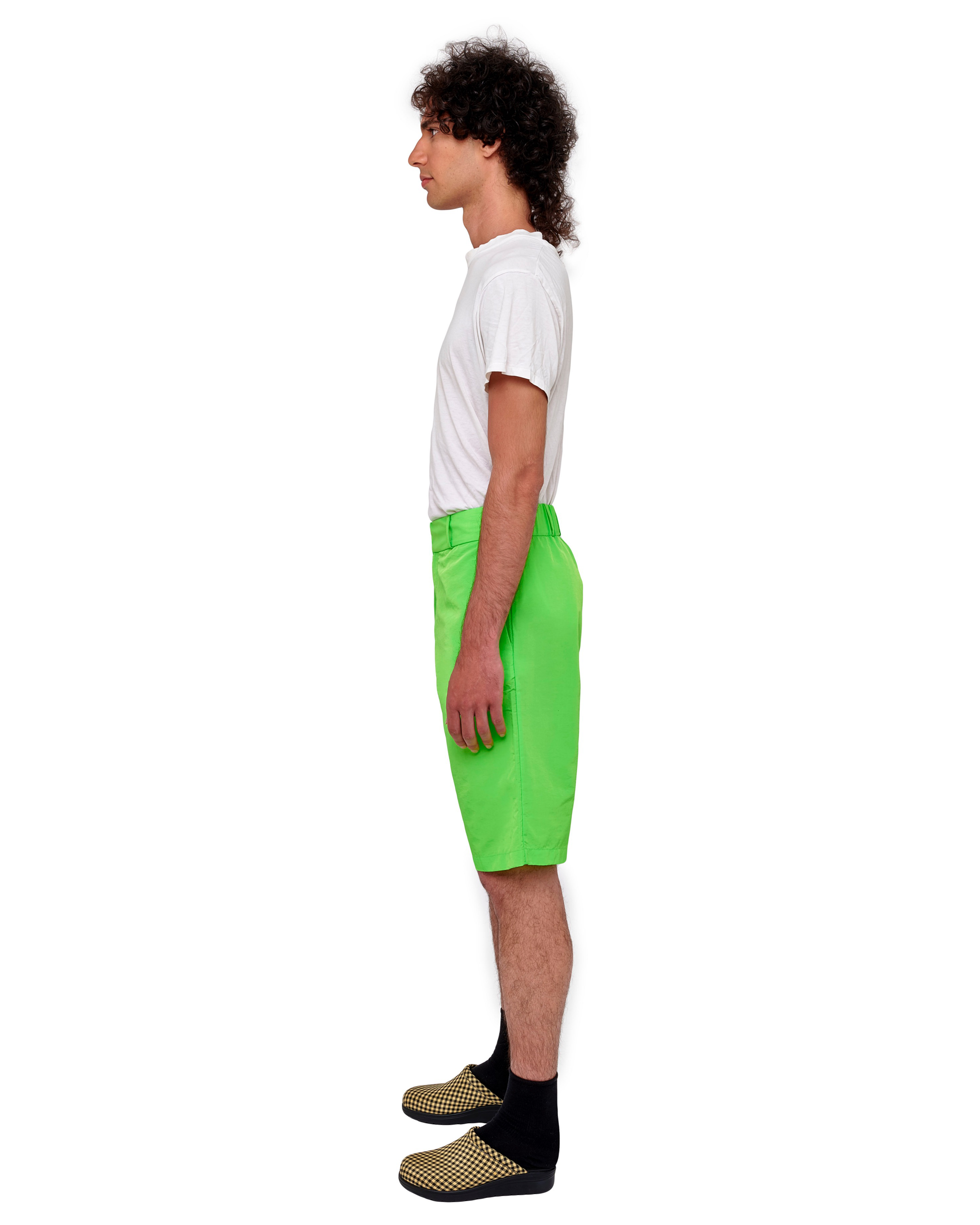 Shorts In Lime Nylon