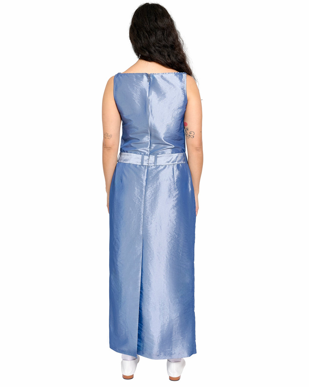 COA NYC | LONG LOOP DRESS IN BLUE SHIMMER