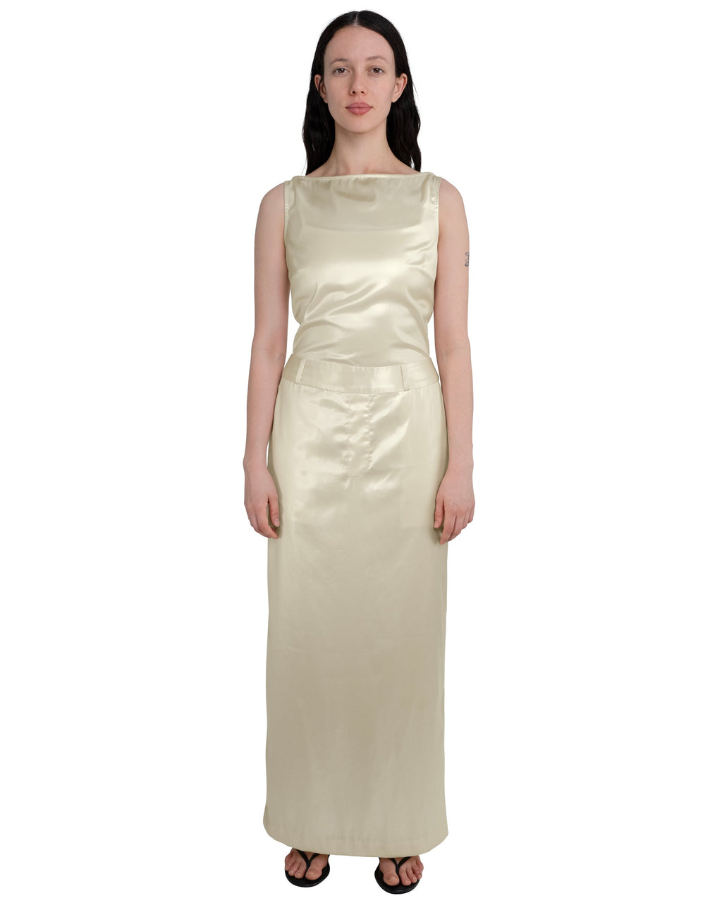 COA NYC | LONG LOOP DRESS IN PEARL