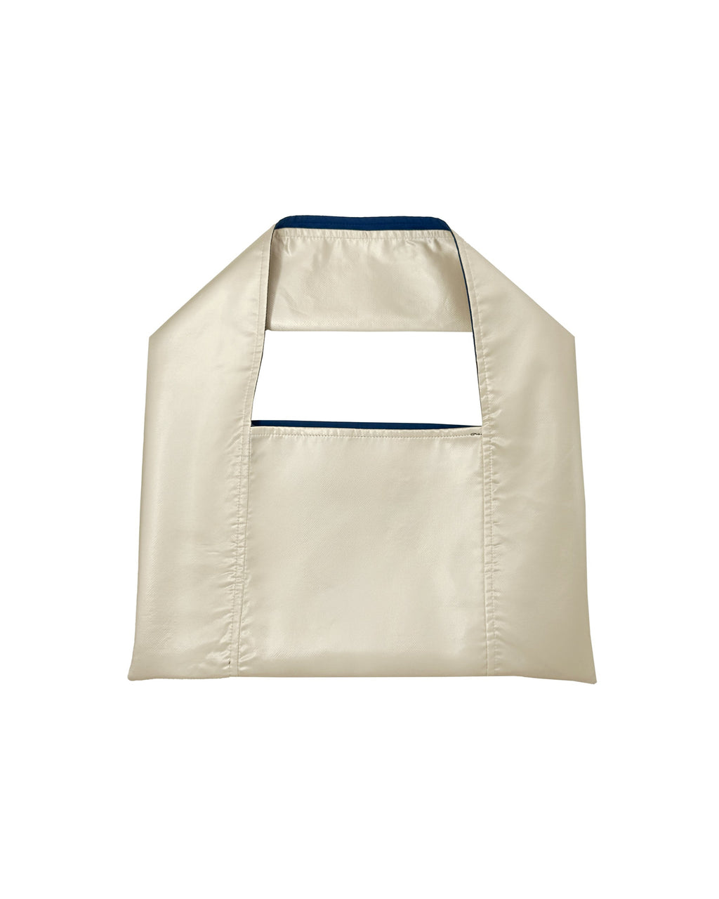 REVERSIBLE FLAT BAG IN GINGHAM / PEARL