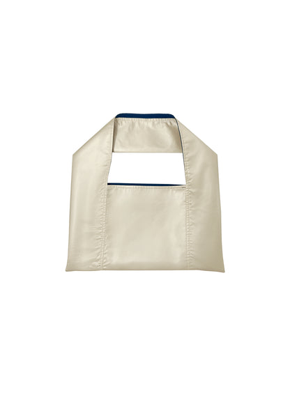 REVERSIBLE FLAT BAG IN GINGHAM / PEARL