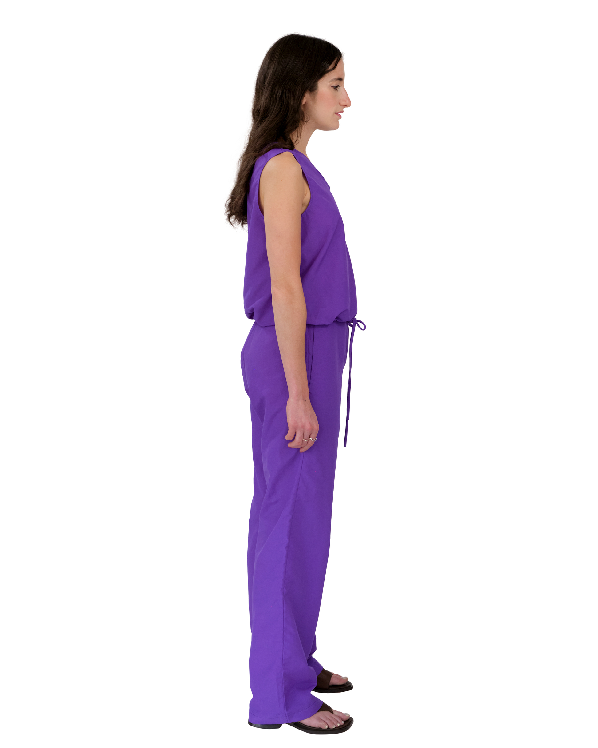 EVERYONE PANT IN PURPLE NYLON