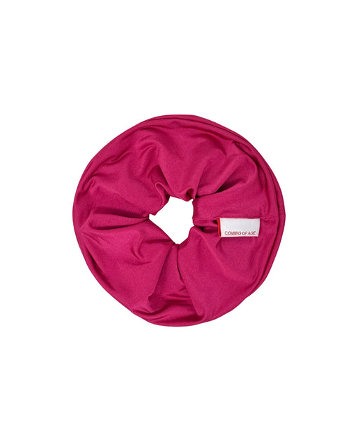 SCRUNCHIE IN BUBBLE GUM SPANDEX
