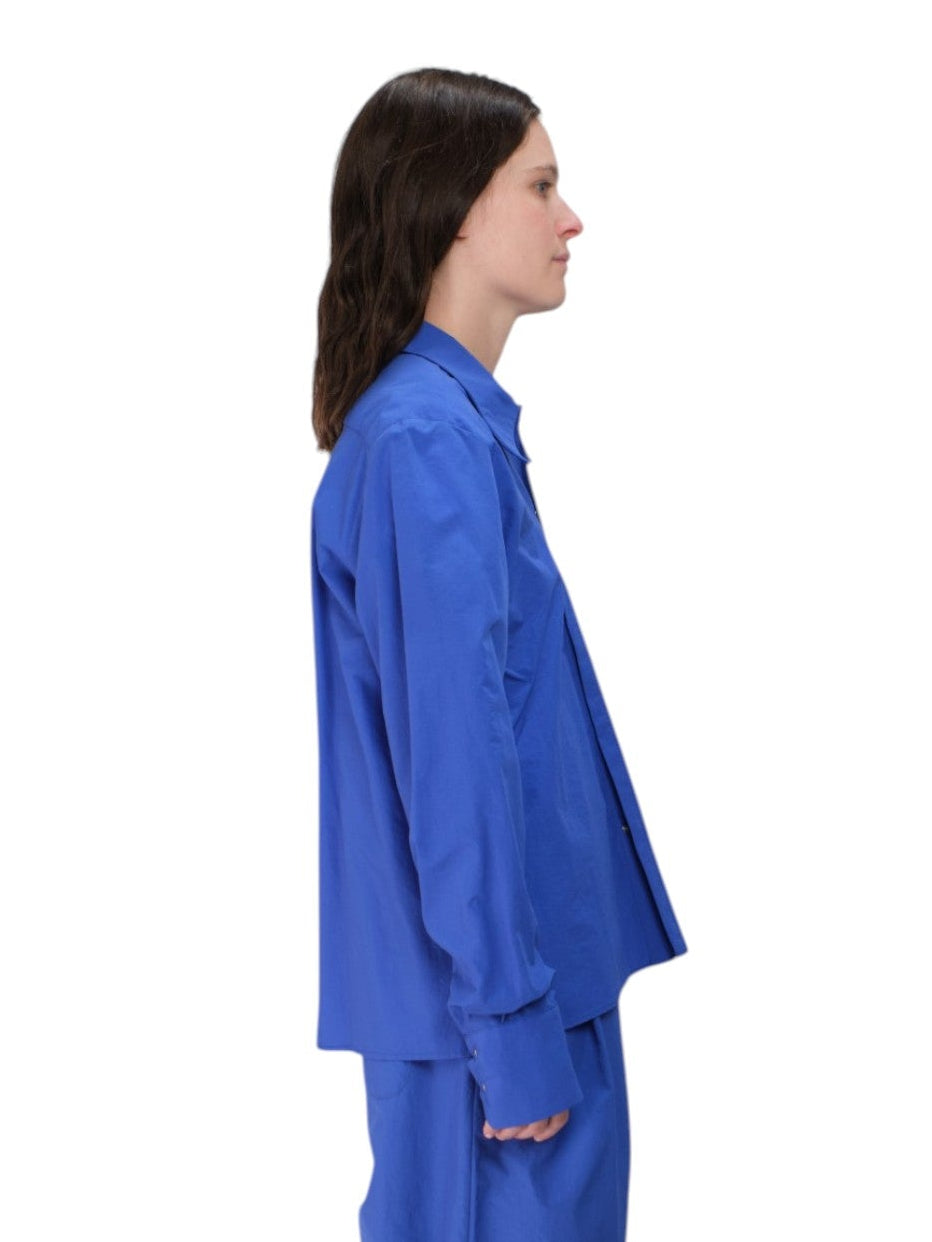 COA NYC | SNAP DOWN SHIRT IN ROYAL NYLON