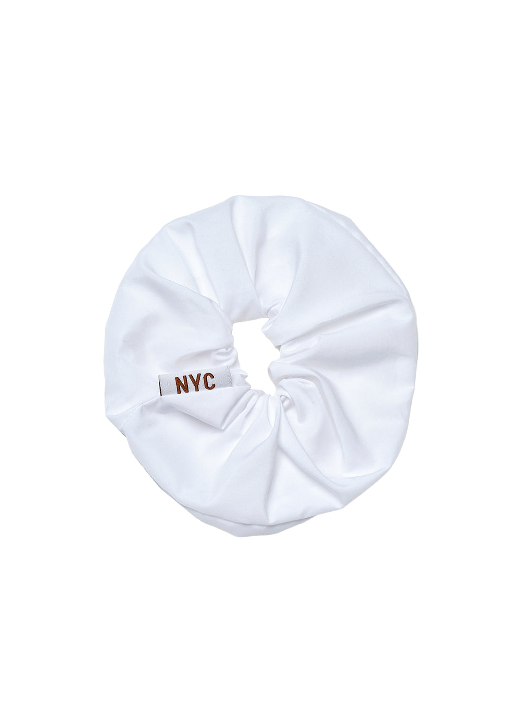 WHITE NYLON SCRUNCHIE
