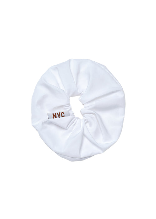 WHITE NYLON SCRUNCHIE