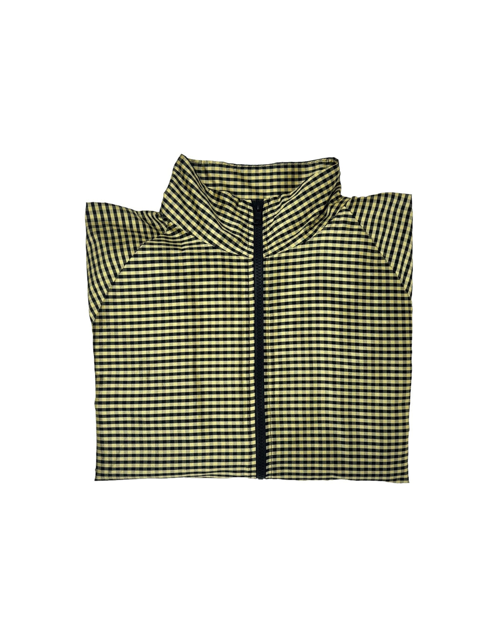 BOMBER JACKET IN GINGHAM BLACK TAN