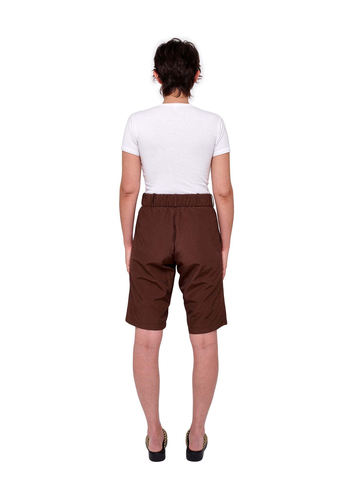 Chocolate Nylon Shorts