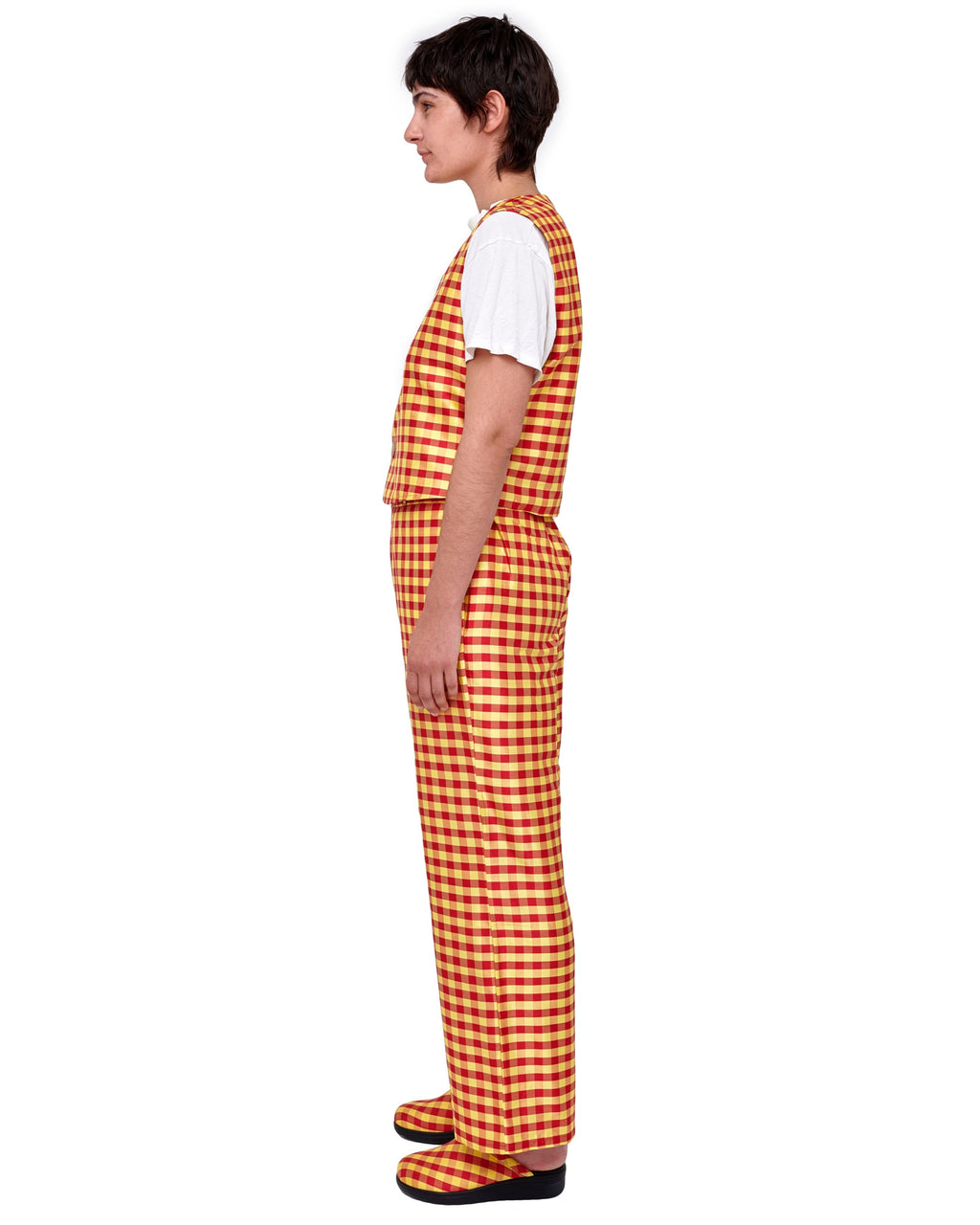 Gingham Red Yellow Vest