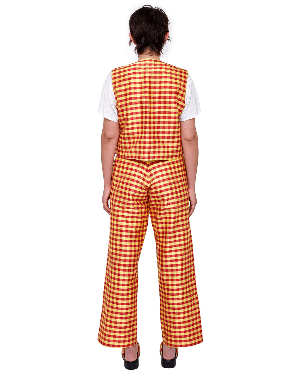 Gingham Red Yellow Vest