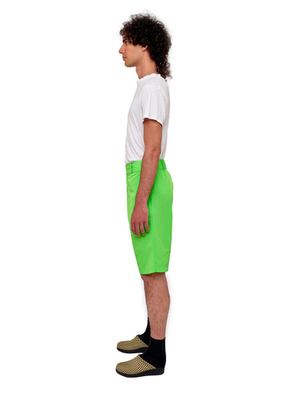 Lime Nylon Shorts