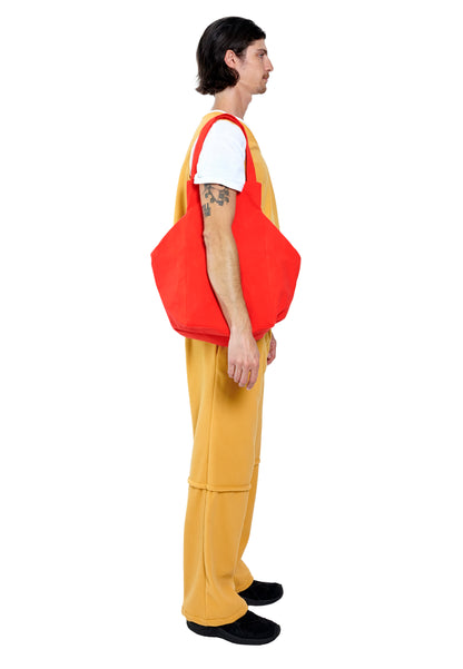 XL RED FLEECE EVERYDAY BAG