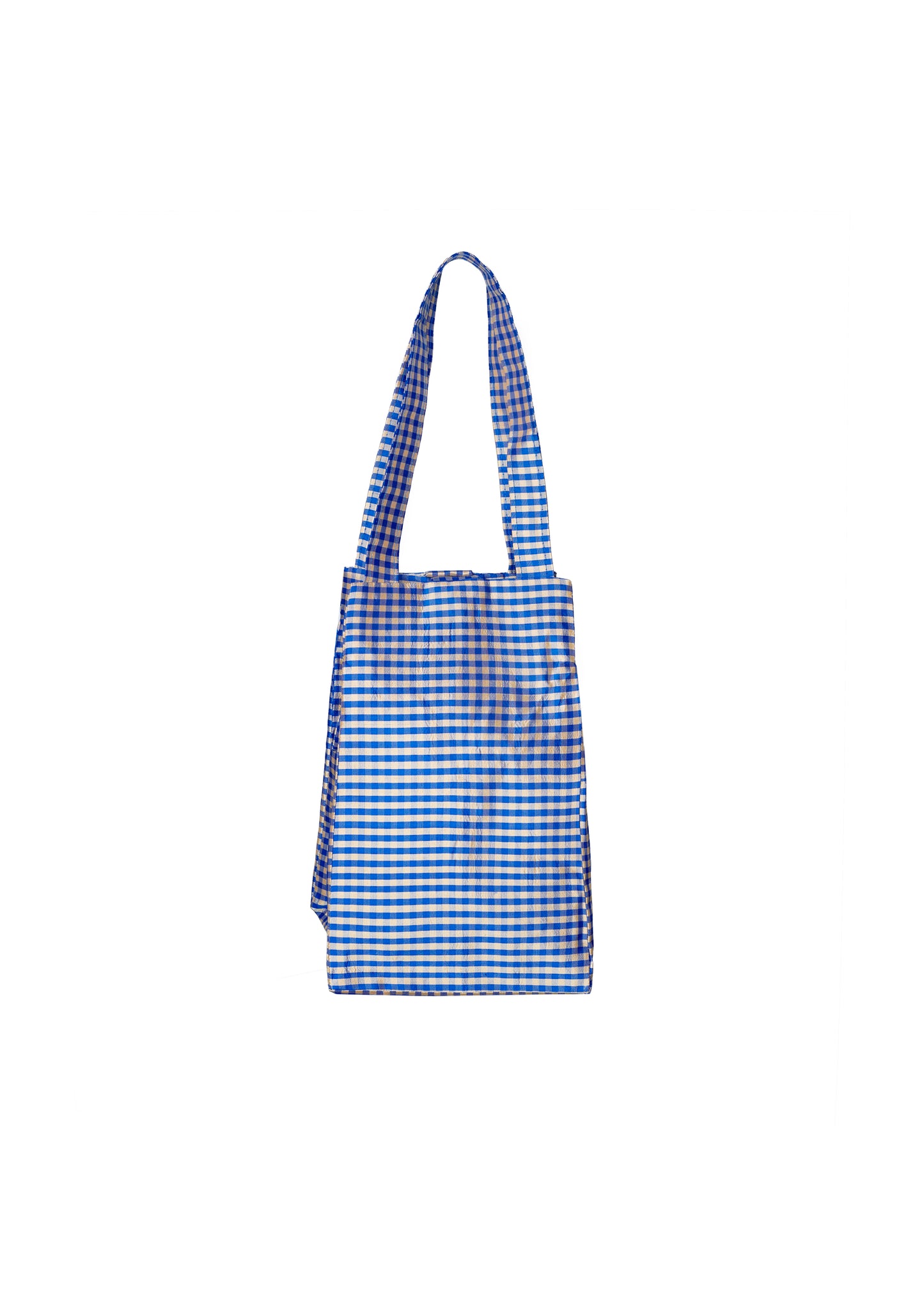 GINGHAM BLUE CREAM EVERYDAY BAG