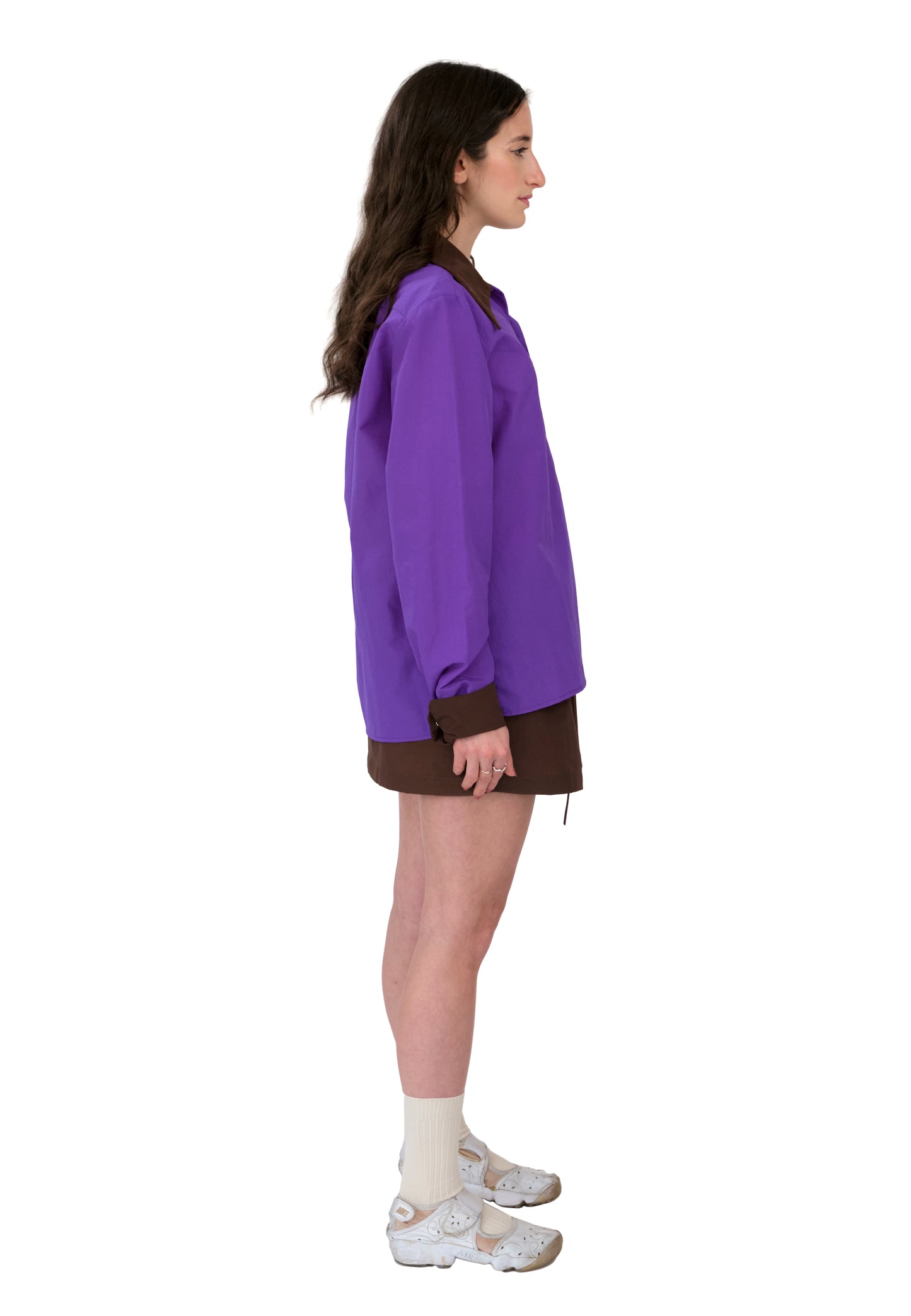 Purple with Brown Nylon Shirt