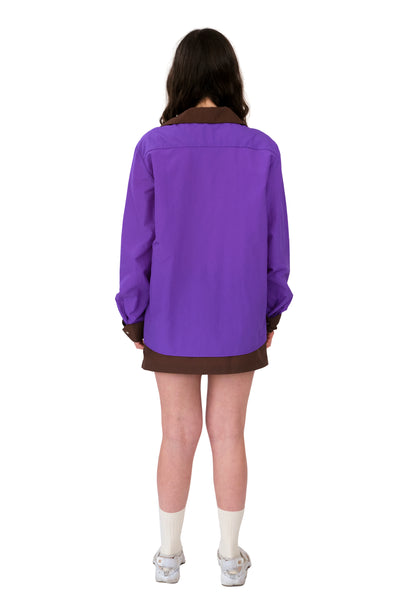 Purple with Brown Nylon Shirt