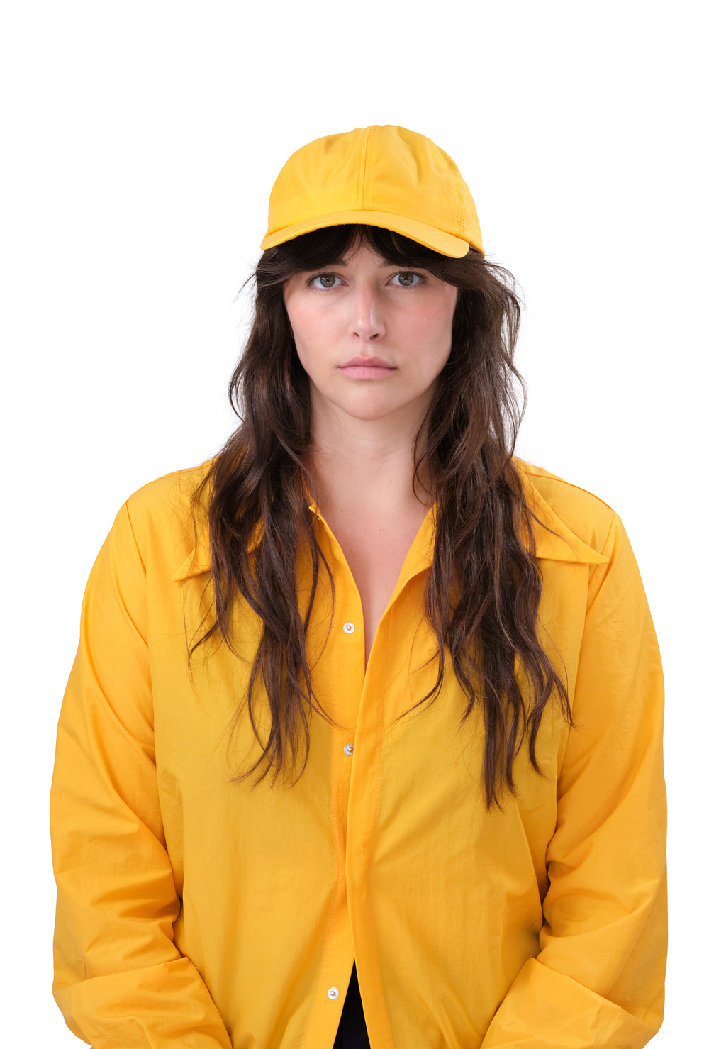 MUSTARD NYLON BASEBALL HAT