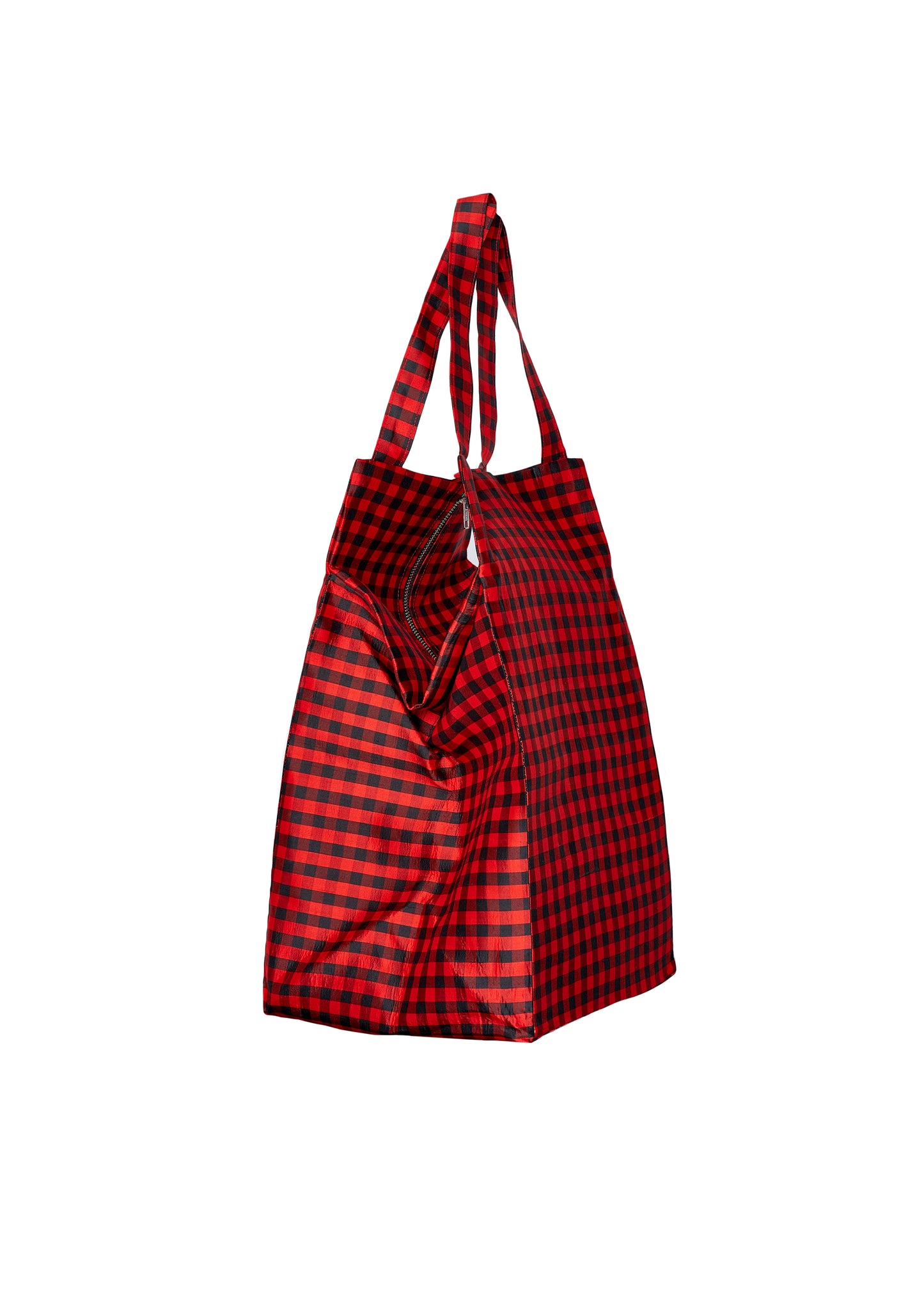 XL GINGHAM RED BROWN EVERYDAY BAG