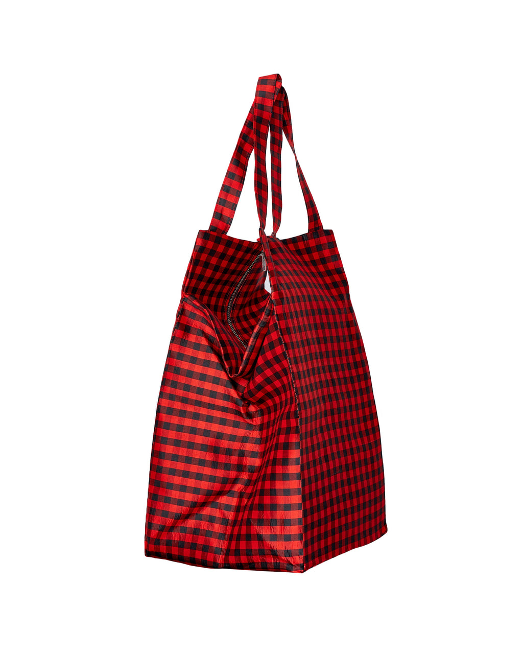 XL EVERYDAY BAG IN GINGHAM RED BROWN