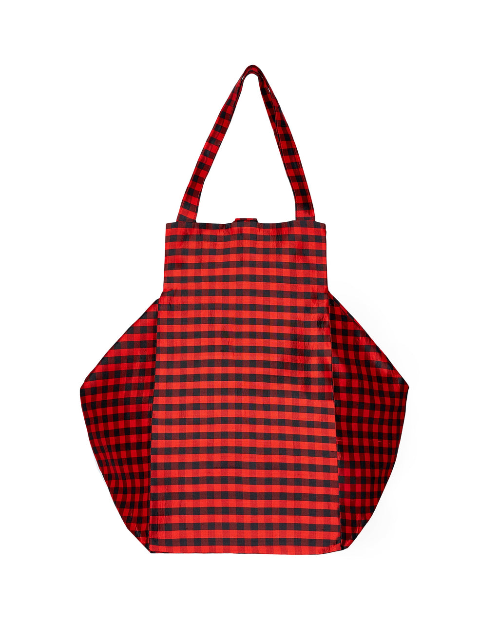 XL EVERYDAY BAG IN GINGHAM RED BROWN
