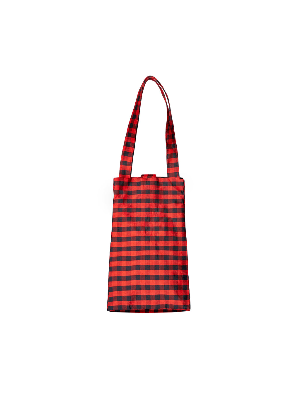 EVERYDAY BAG IN GINGHAM RED BROWN