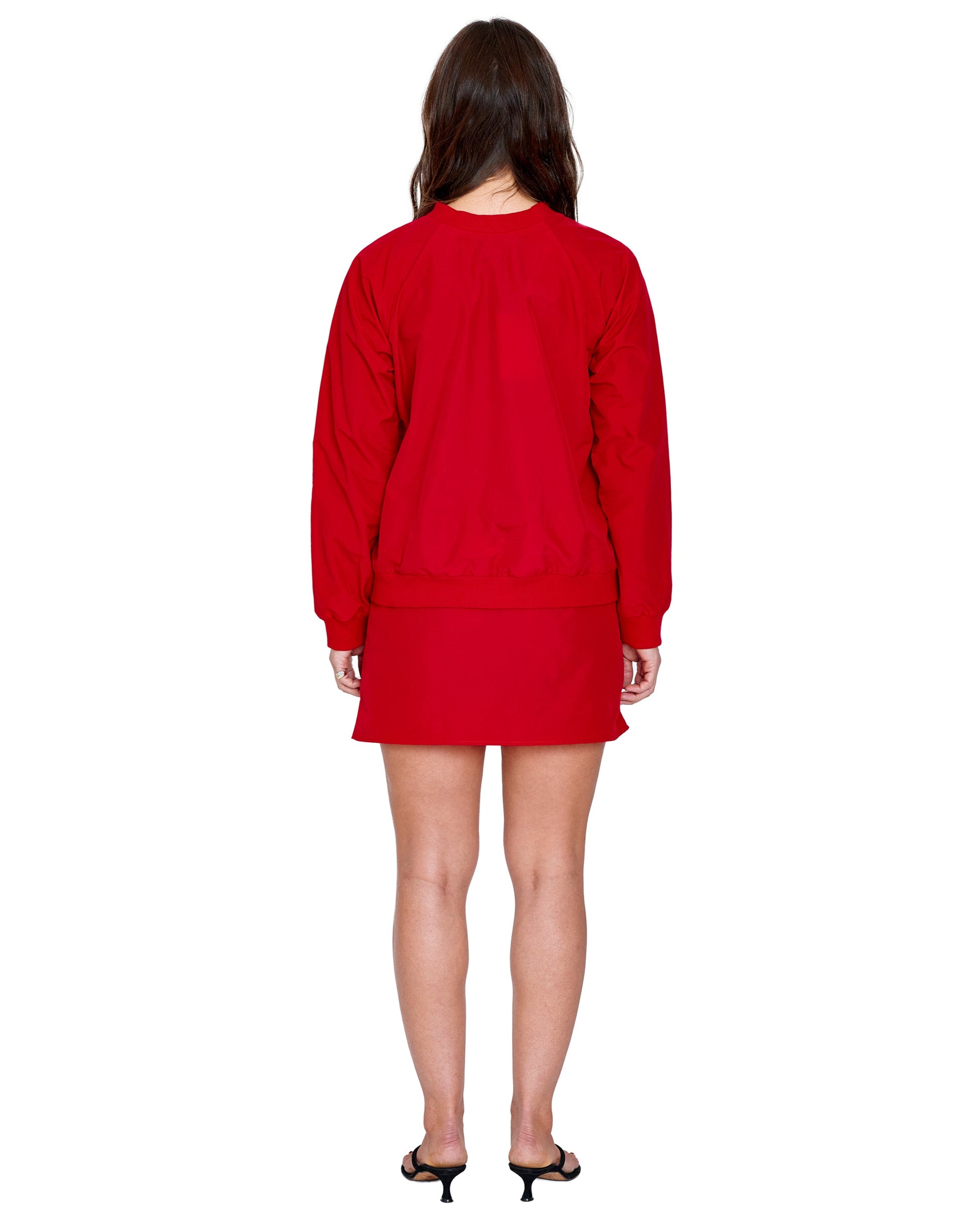 LS PULL OVER IN RED NYLON