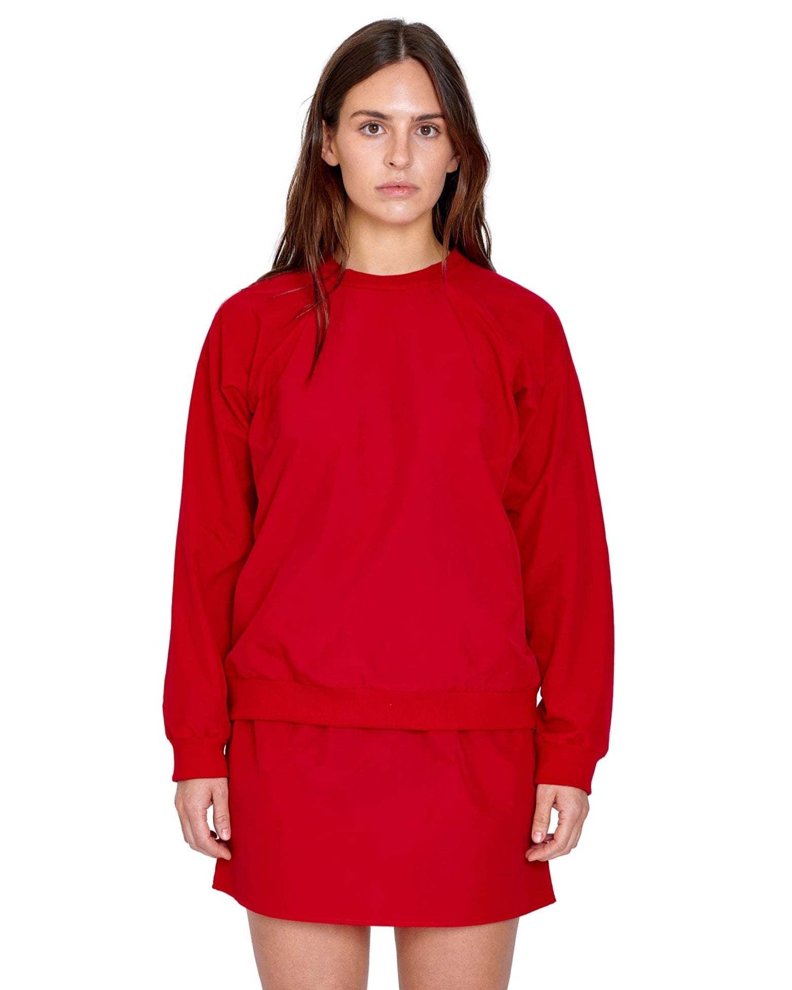 LS PULL OVER IN RED NYLON