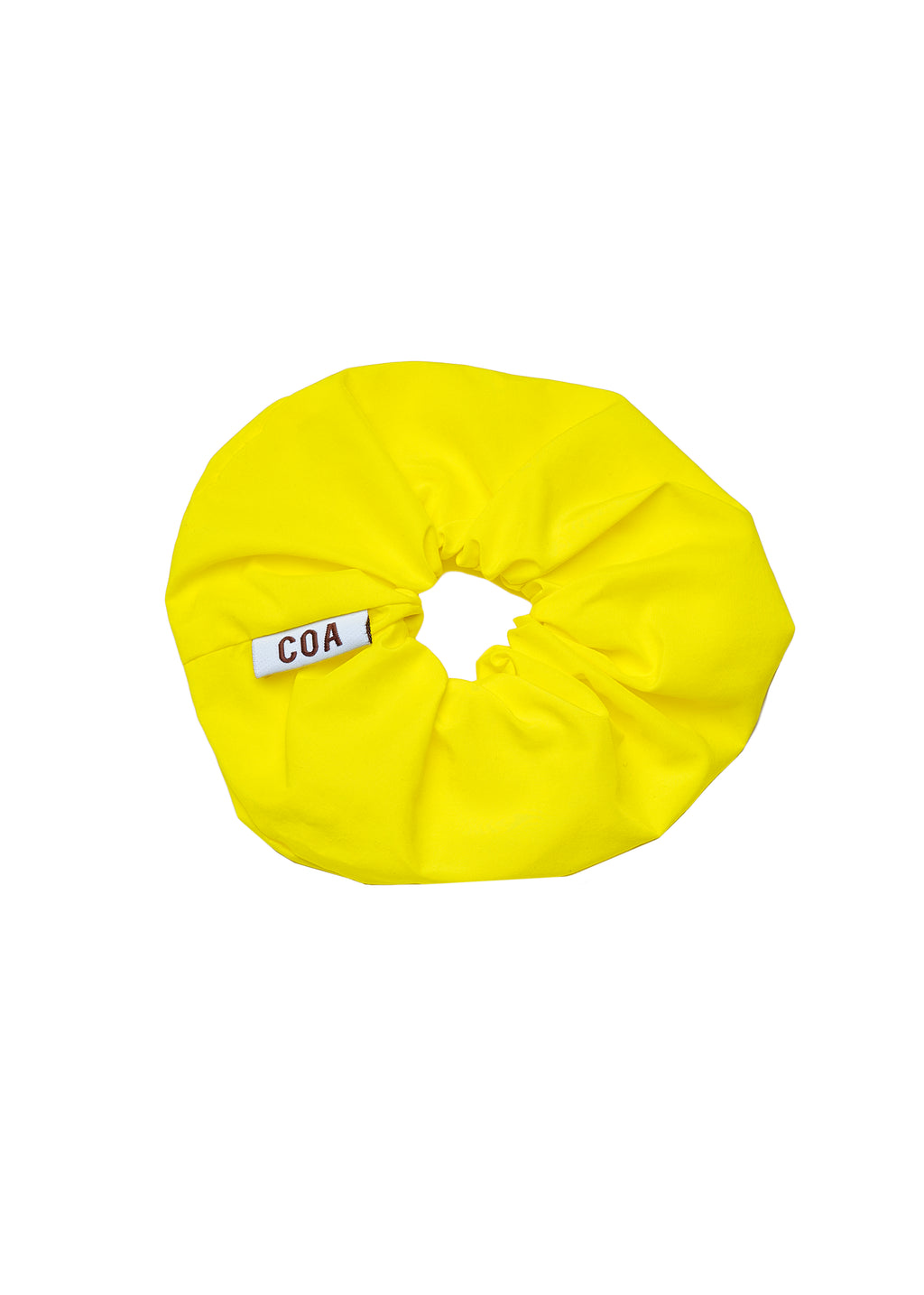 HOT YELLOW NYLON SCRUNCHIE