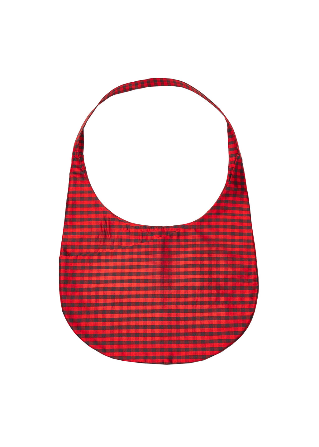 HOBO CROSSBODY BAG IN GINGHAM RED BROWN