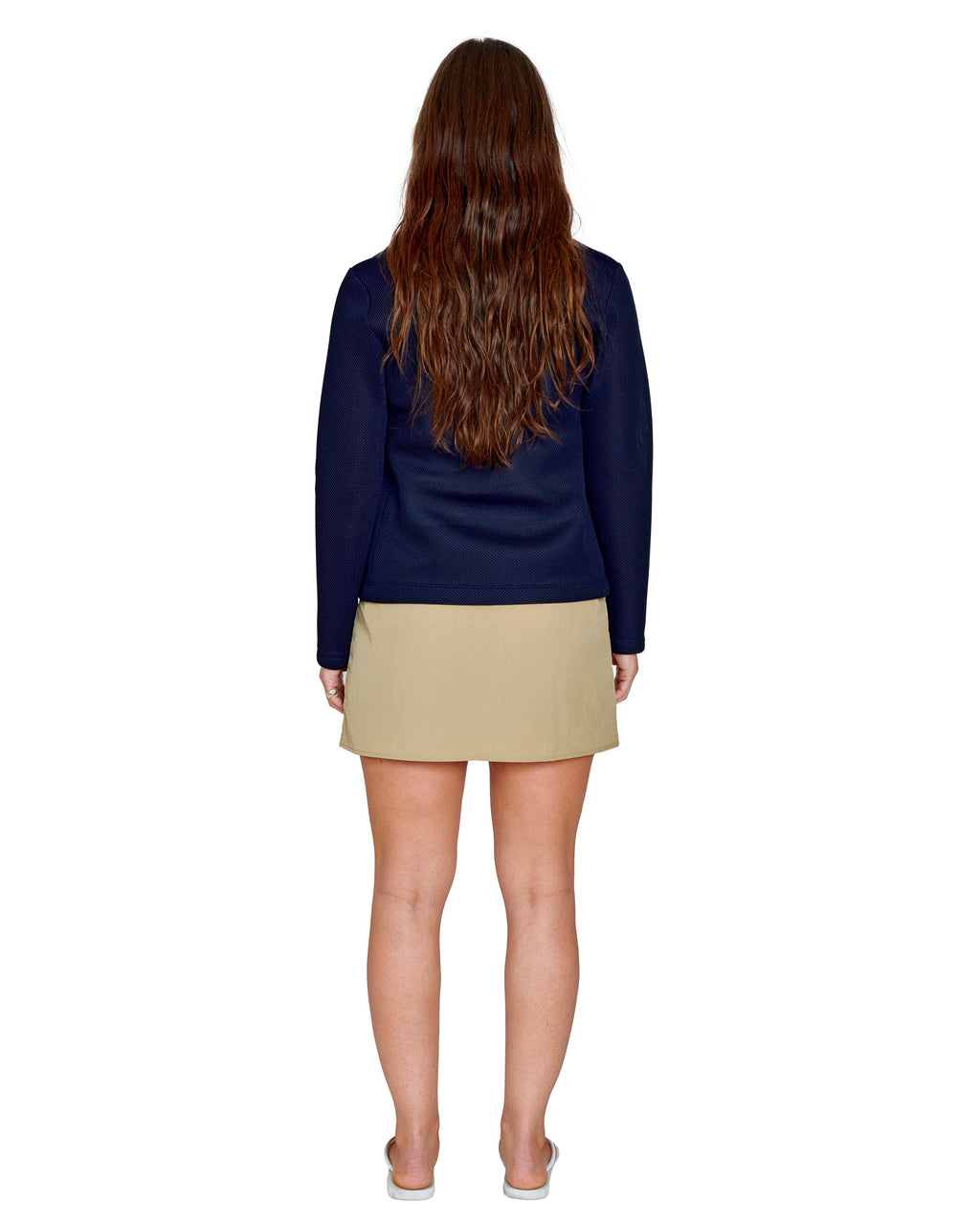 MINI SKIRT IN TAN NYLON