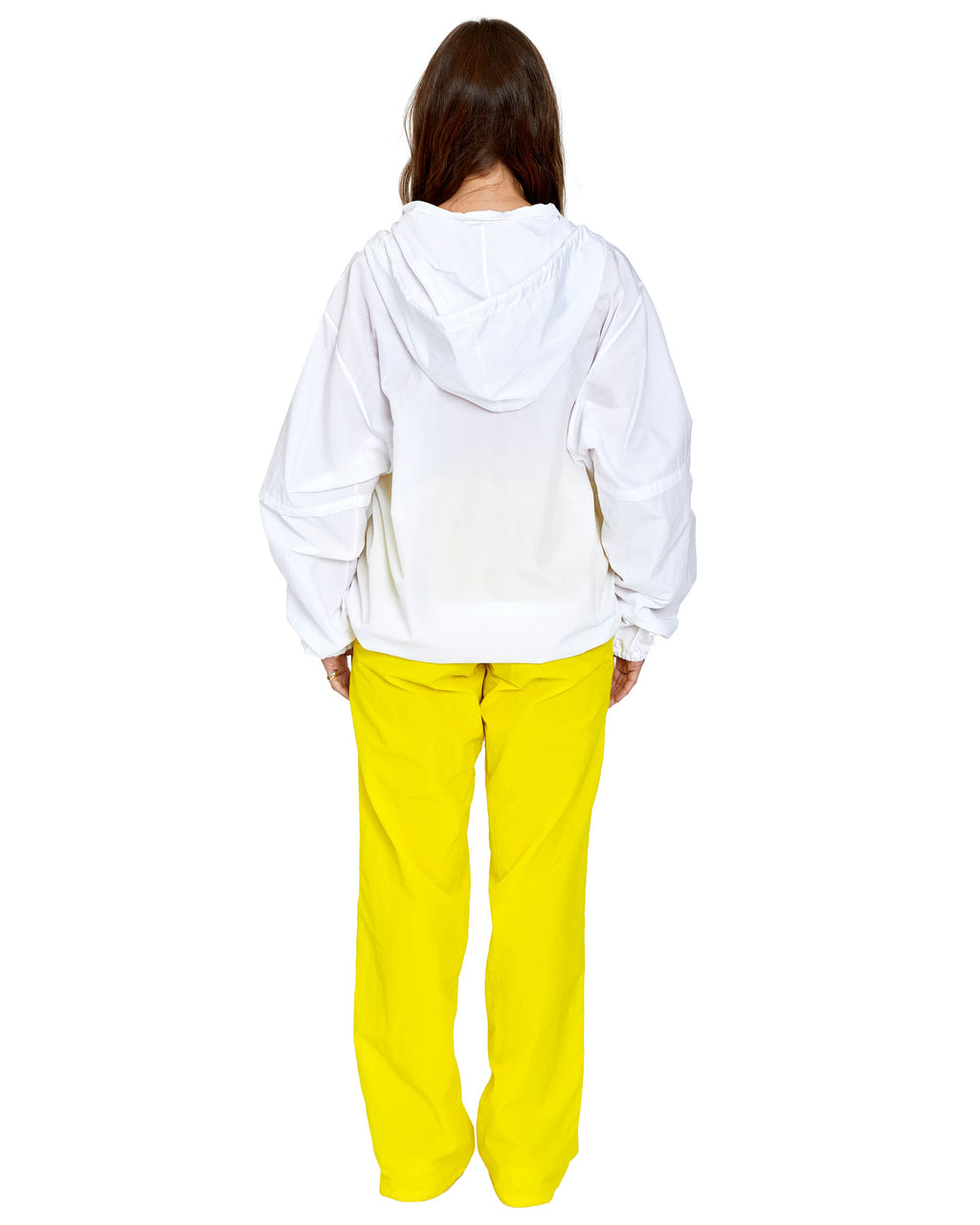 WHITE NYLON WINDBREAKER