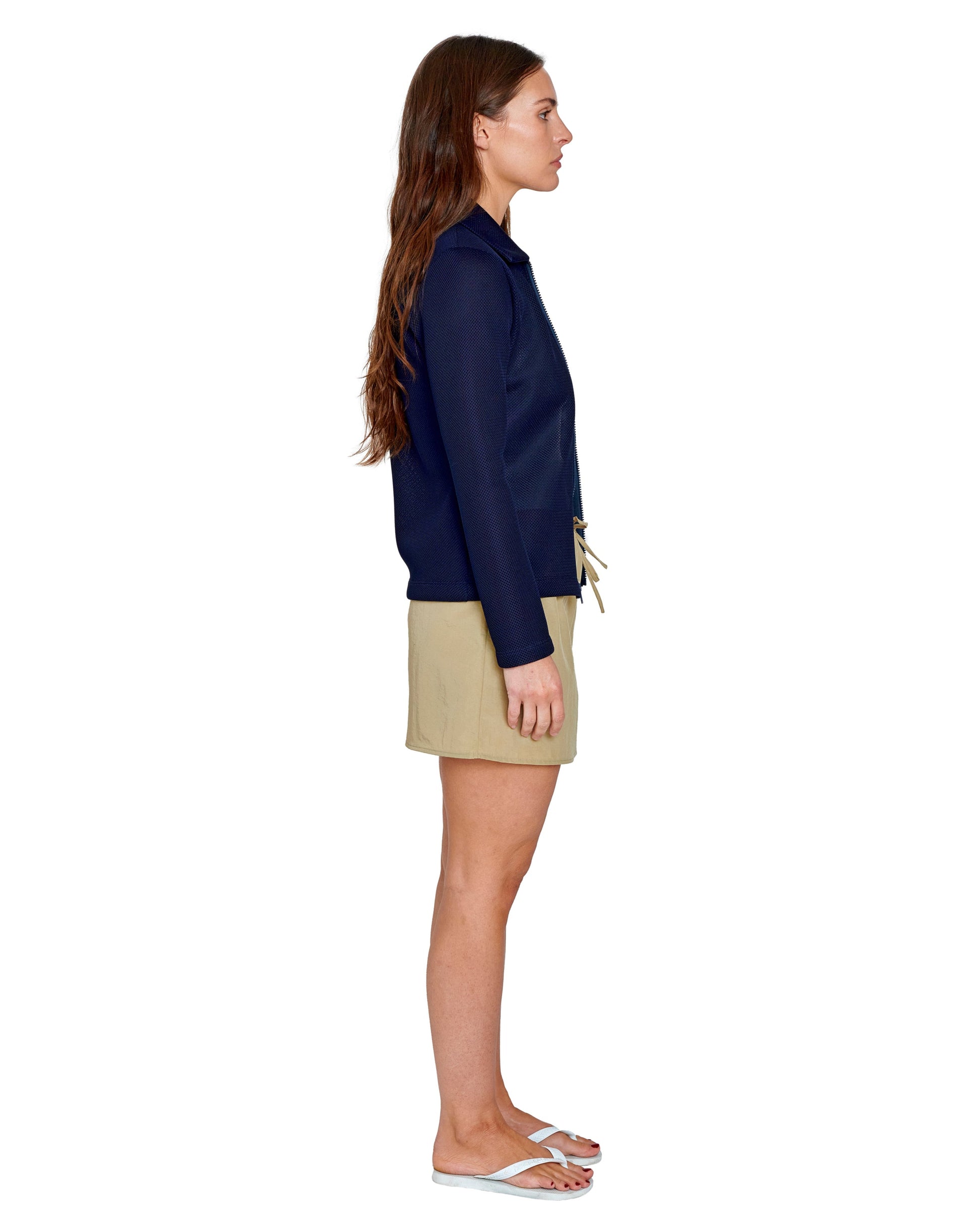 MINI SKIRT IN TAN NYLON