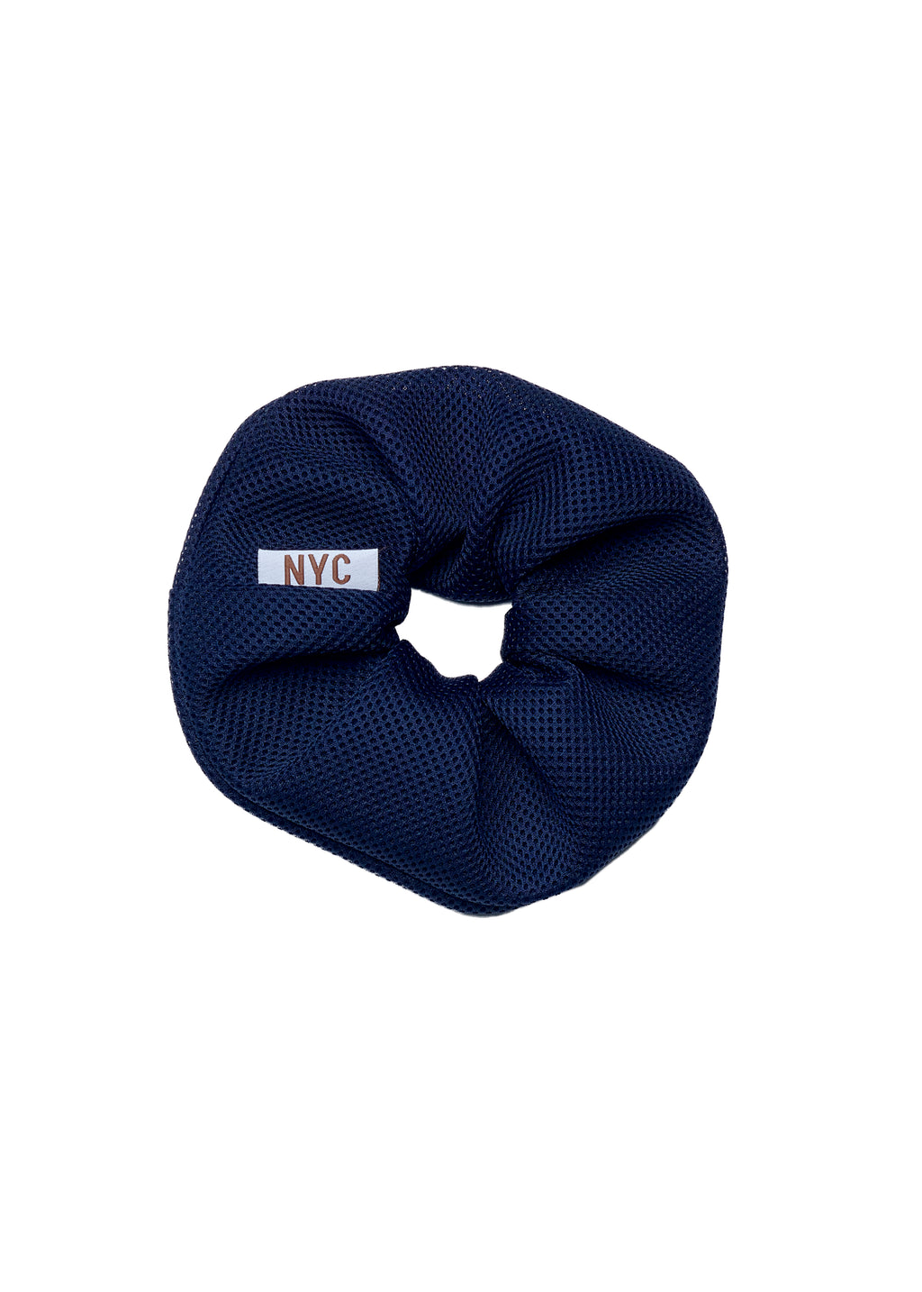 NAVY MESH SCRUNCHIE